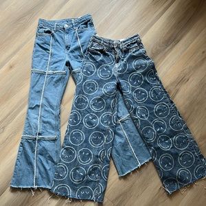 Size 12 Girls Youth Denim Jeans - 2 pairs